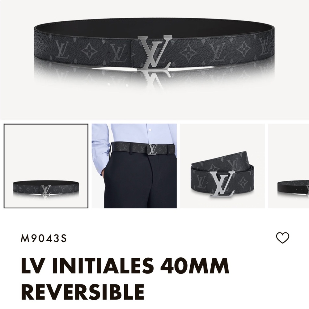 LV INITIALES 40MM REVERSIBLE